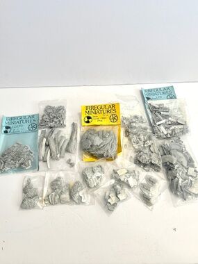 Huge NOS Irregular Miniatures Terrain Lot – Metal Roads, Rails, Trees, Logistics